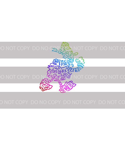 Preorder R43 - Doodle Art -The Boy Duck- White (Child, Big kids, Adults)