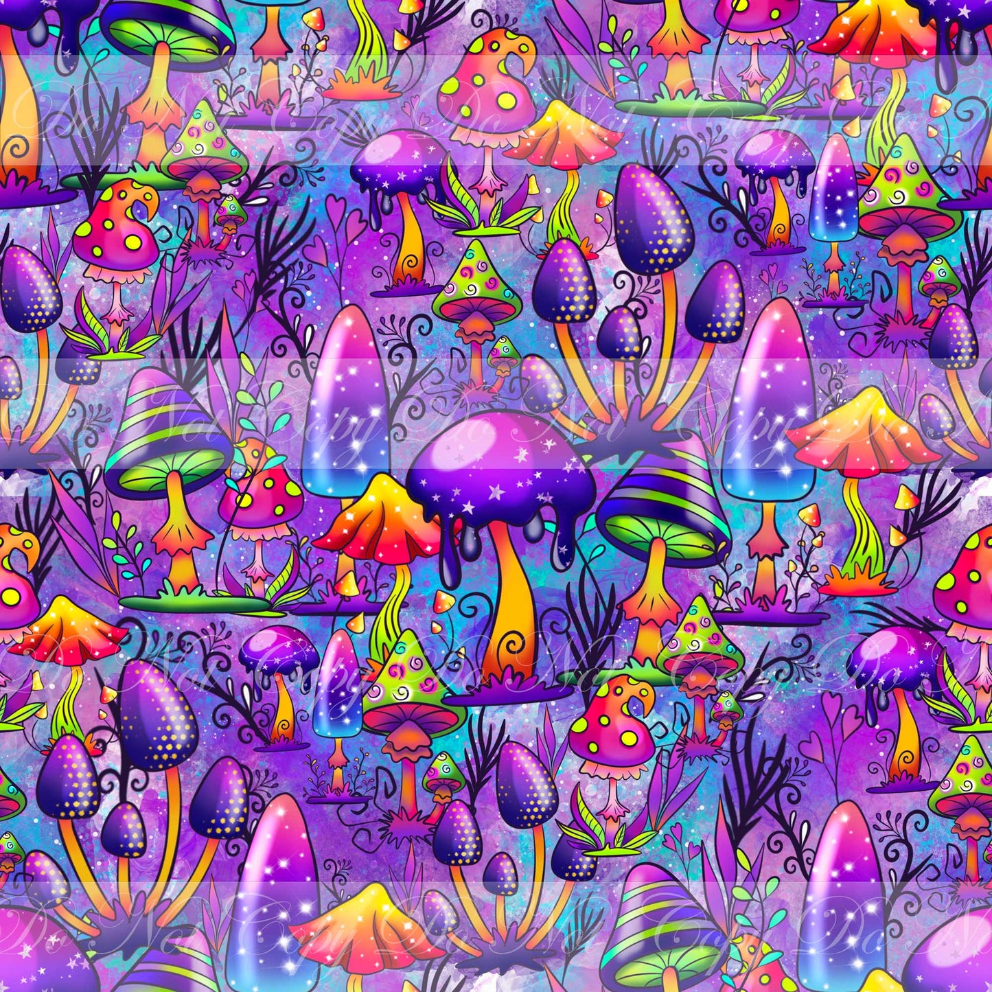 Preorder R51- We Are All Mad In Here- Mushrooms Coordinate- Large Scale (Purple)