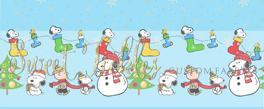 Snoopy Christmas Border Print