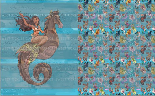 Preorder R22- Mermagical- Child/ Toddler Blanket Topper- Pocahonties