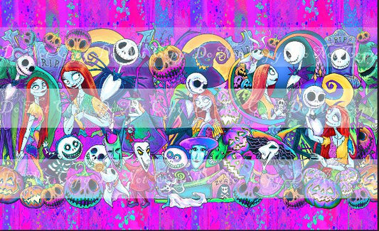 Preorder R36 - The Pumpkin King -Big Kids/Adult Border Print- Magenta/Pink