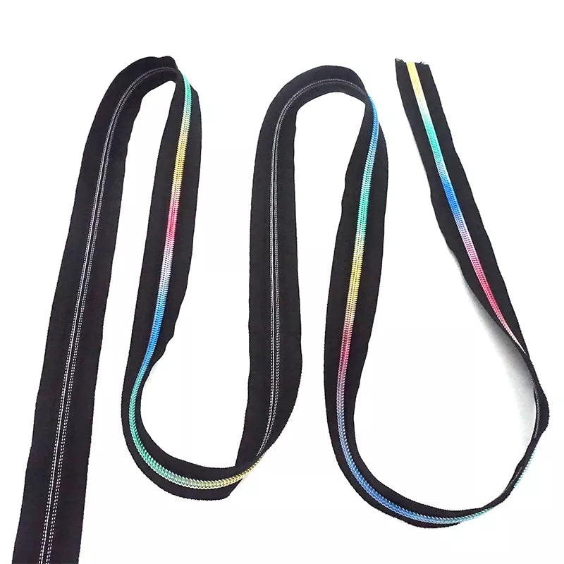 Rainbow Black Nylon Zipper Tape #5