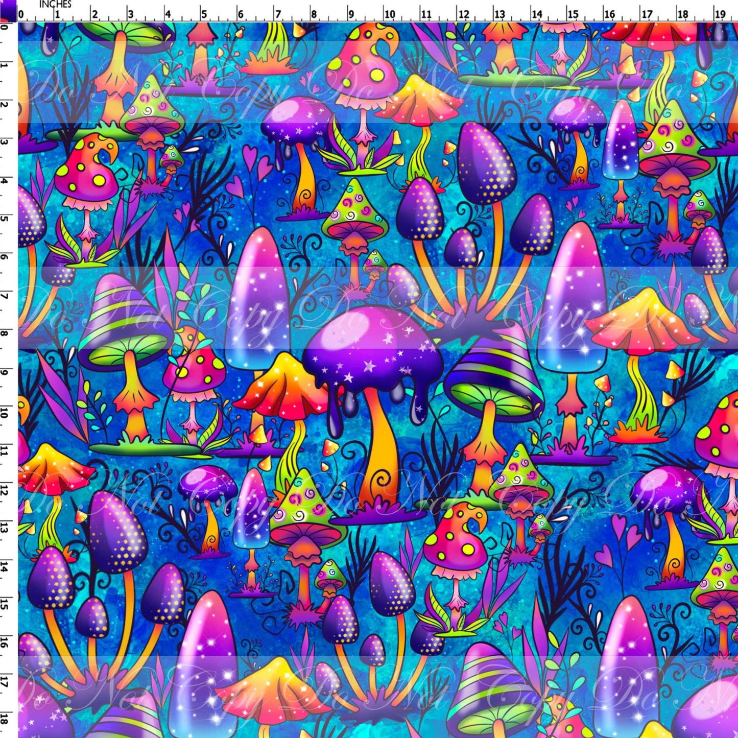 Preorder R51- We Are All Mad In Here- Mushrooms Coordinate- Large Scale (Blue)