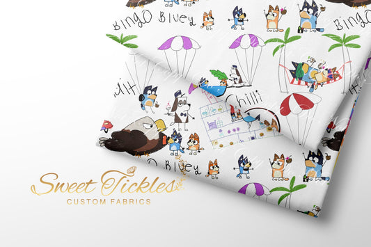 Preorder R50-  Favorite Dogs Doodle Style- Main Print Large Scale (White)