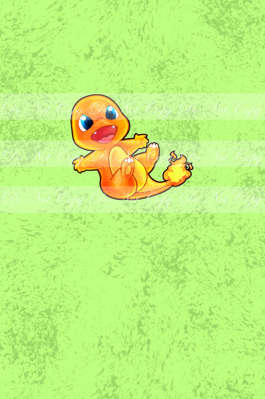 Preorder R50 Pocket Monster - Orange Fire Critter (Child, Big kids, Adults) (Green)