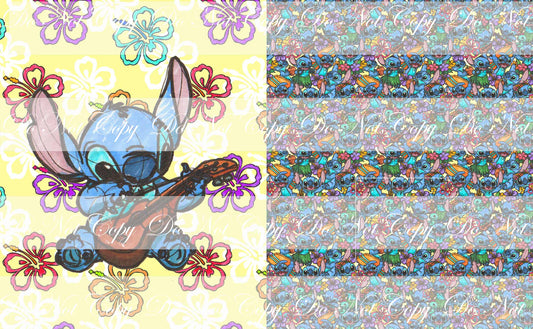 PREORDER R43-  Ohana- Playing Guitar- Toddler Blanket Topper-(Stacked)