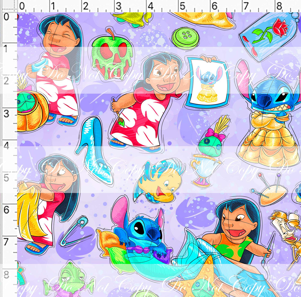 Preorder R49 - L & S Princess Dress Up- Main Print (Lilac)