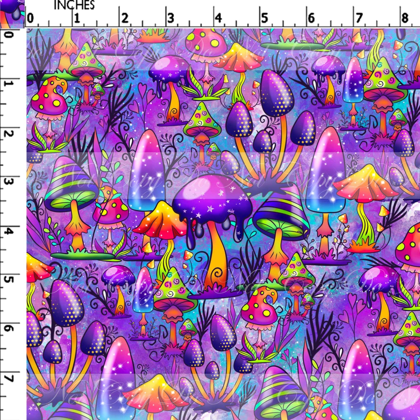 Preorder R51- We Are All Mad In Here- Mushrooms Coordinate- Small Scale (Purple)