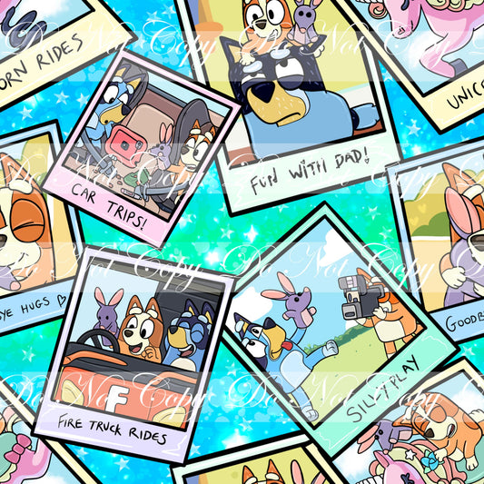 Preorder R52-  Heelers Memories - Main Print - Small Scale (Light Blue)