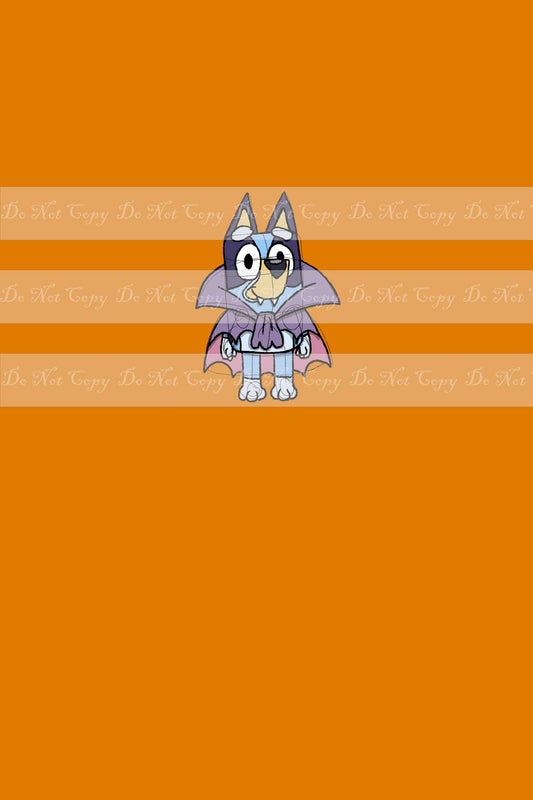 Preorder R39 - Heelerween- Vampire Panel- Orange (Child, Big kids, Adults)